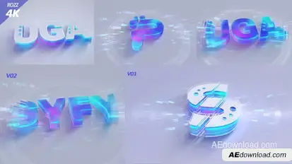 Logo Intro Elegance Flare Reveal White 3D Logo Stings template preview