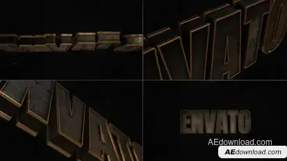 Logo Opener Golden Logo Stings template preview