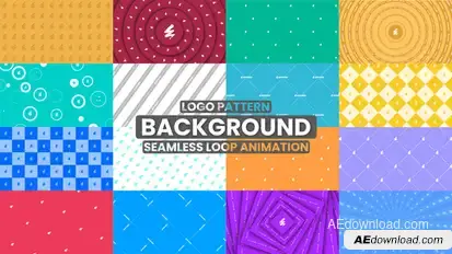 Logo Pattern Background Loop Animation Elements template preview