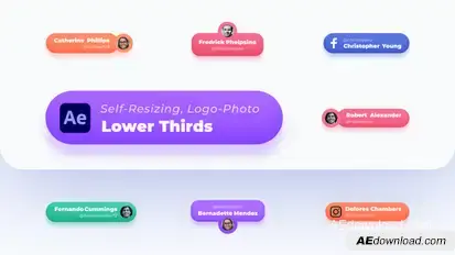 Logo Photo Lower Thirds Elements template preview