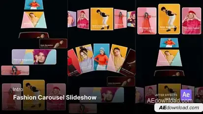 Logo Reveal - Fashion Carousel Slideshow After Effects Project Files Product Promo template preview