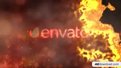 Logo Reveal Fire Logo Stings template preview