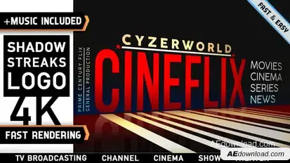 Logo Shadow Streaks - Theater Cinema Stage Video Displays template preview