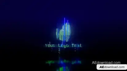 Logo Transition - Cyberpunk Glitch Logo After Effect Templates Logo Stings template preview