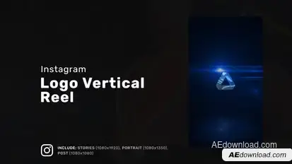 Logo Vertical Reel Logo Stings template preview