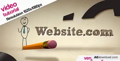 Logo with the cartoon Logo Stings template preview