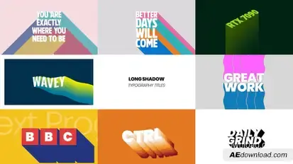 Long Shadow Titles Titles template preview