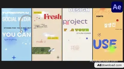 Long Stories Scrolling Typography for After Effects Titles template preview