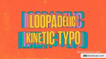 Loopadelic Kinetic Typo Video Displays template preview
