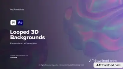 Looped 3D Backgrounds Elements template preview