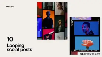Looping Cards For Social Media Posts Video Displays template preview
