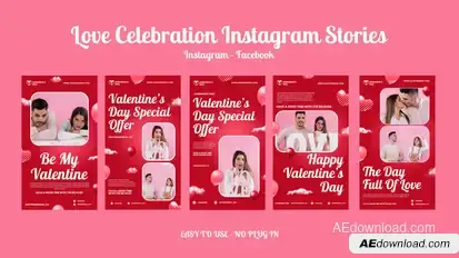 Love Celebration Instagram Stories Openers template preview