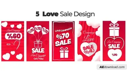 Love Sale Story Product Promo template preview