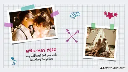 Love Story - Romantic Sketchbook Slideshow Video Displays template preview