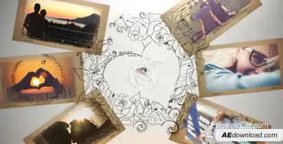 Love Story Slideshow Video Displays template preview