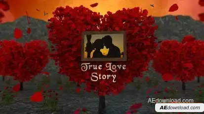 Love Story Slideshow Openers template preview