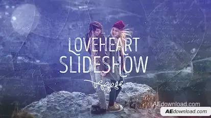 Loveheart Slideshow / Romantic Memories / Wedding Photo Album / Lovely Happy Moments Openers template preview