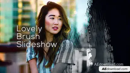 Lovely Brush Slideshow Video Displays template preview