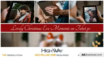 Lovely Christmas Eve Moments on Tablet PC Video Displays template preview