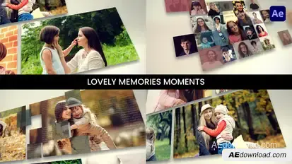 Lovely Memories Moments Video Displays template preview