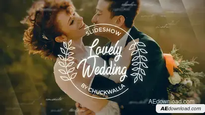 Lovely Wedding Slideshow Video Displays template preview