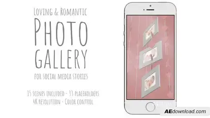 Loving & Romantic Photo Gallery Video Displays template preview