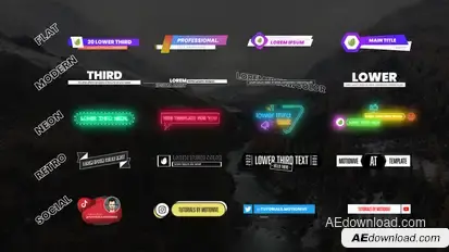 Lower Third Elements template preview