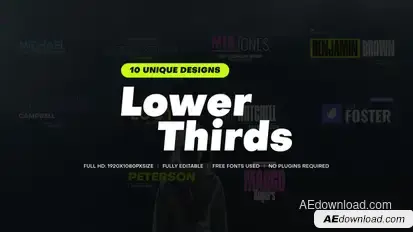 Lower Third Title Titles template preview