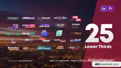 Lower Third Titles Pack Titles template preview