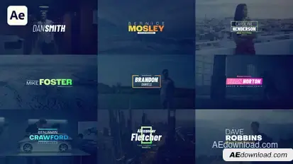Lower Thirds Elements template preview