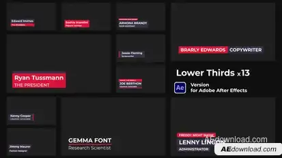 Lower Thirds Elements template preview