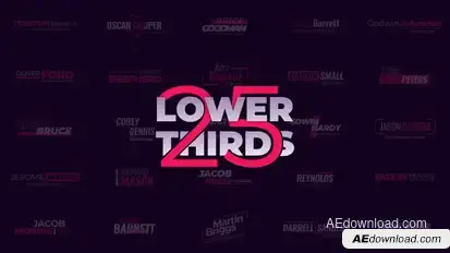 Lower Thirds Elements template preview