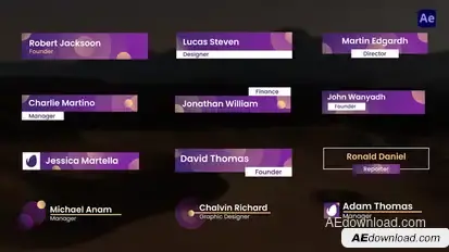 Lower Thirds Elements template preview