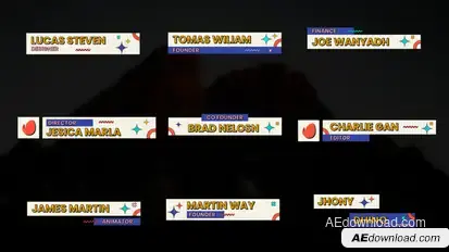 Lower Thirds Elements template preview