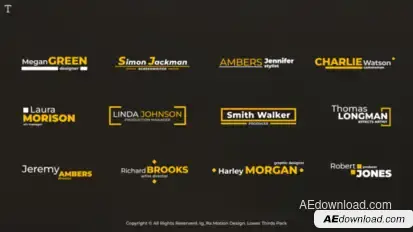 Lower Thirds Elements template preview