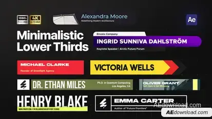 Lower Thirds Elements template preview