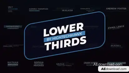 Lower Thirds Elements template preview