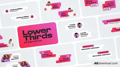 Lower Thirds Elements template preview