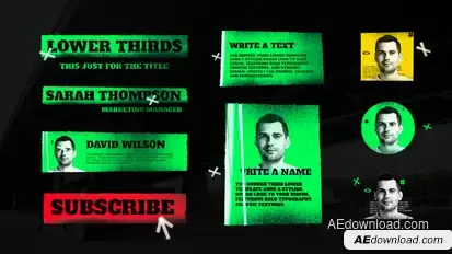 Modern Lower Third Elements template preview