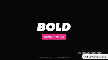 Bold Lower Thirds Elements template preview
