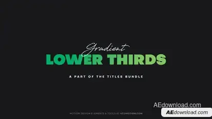 Gradient Lower Thirds Elements template preview