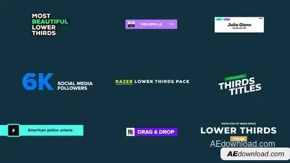 Lower Thirds - Razer - AE Project Titles template preview