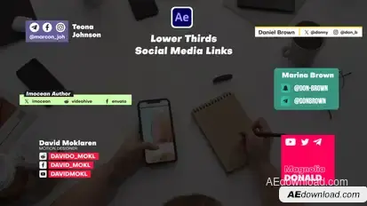 Lower Thirds - Social Media Links Elements template preview
