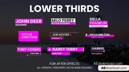 Videohive Lower Thirds | AE 42367203 Elements template preview