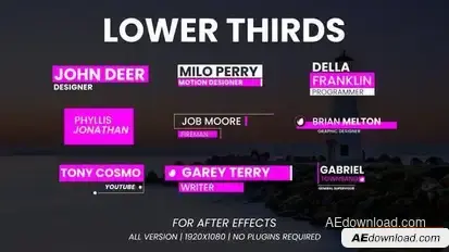 Videohive Lower Thirds | AE 50630429 Elements template preview