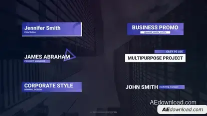 Lower Thirds: Business Elements template preview