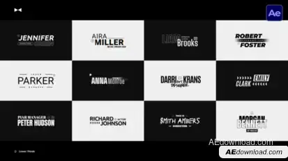 Lower Thirds Different  AE Titles template preview