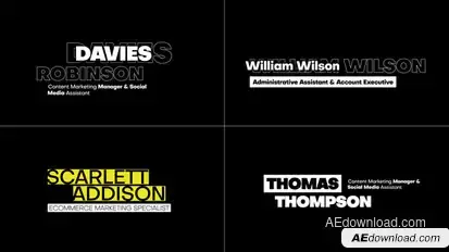 Lower Thirds for After Effects Titles template preview