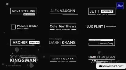 Lower Thirds Minimalist  AE Titles template preview