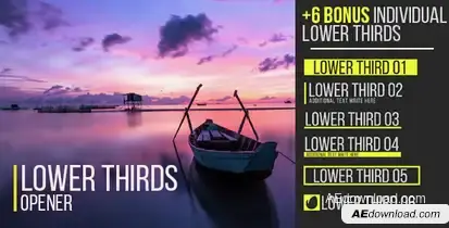 Lower Thirds Opener Titles template preview